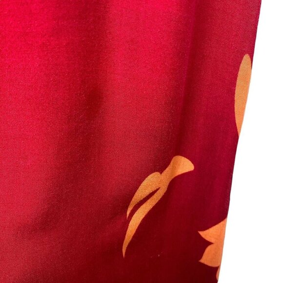 Vintage Hawaiian Long Dress Size S/M by Jane Ashley Red Aloha Rayon Maxi Tank - Picture 10 of 10